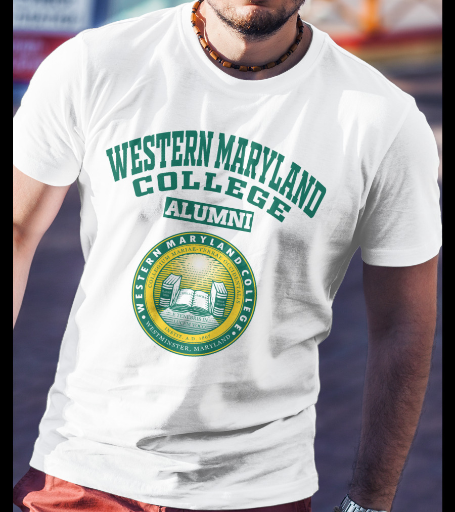Western Maryland College Alumni Westminster Seal E Tenebris In Lucem Voco T-Shirt