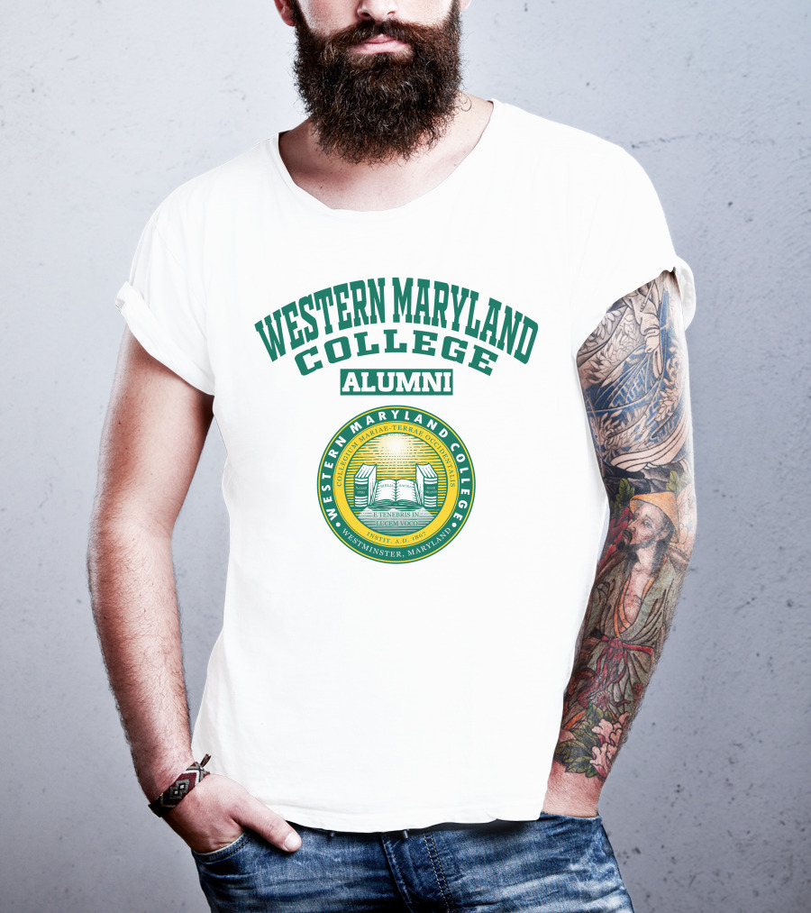 Western Maryland College Alumni Westminster Seal E Tenebris In Lucem Voco T-Shirt