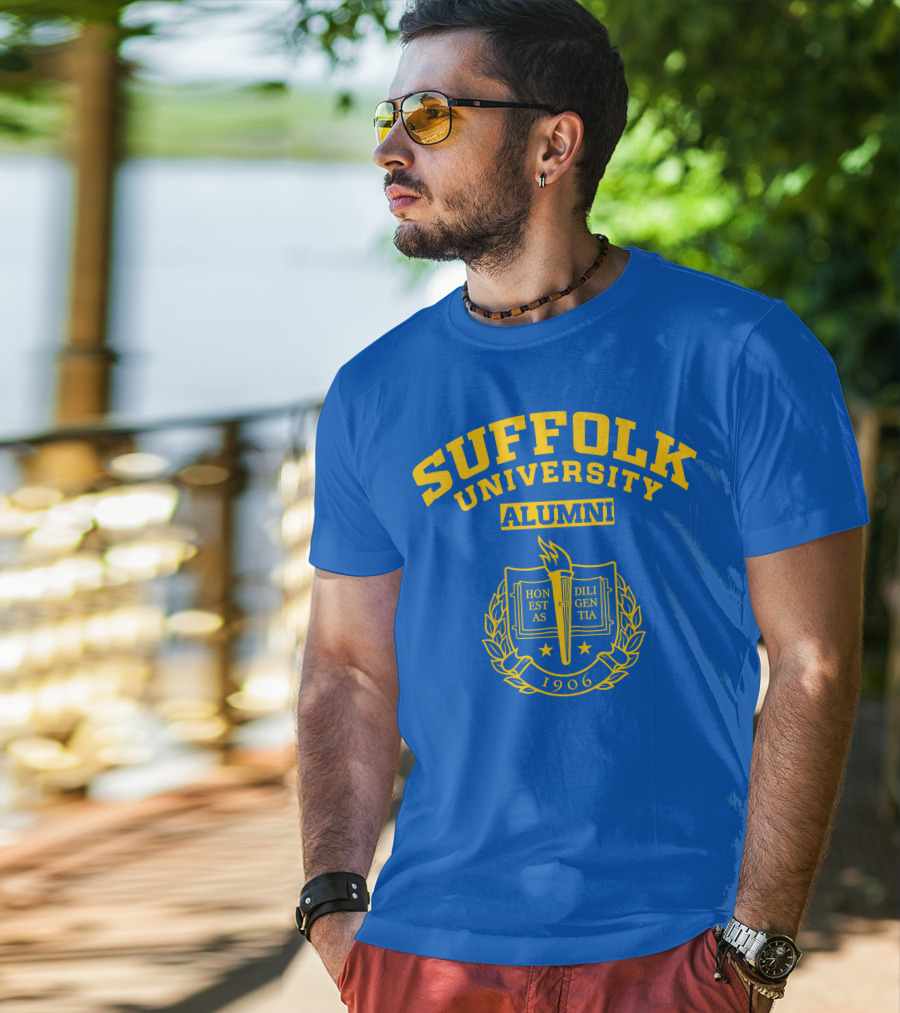 Suffolk University Alumni 1906 Emblem With Torch And Laurel Wreath T-Shirt