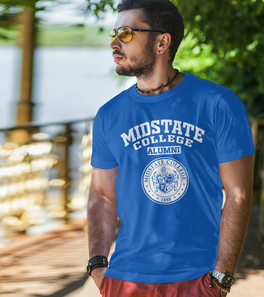 Midstate College Alumni 1888 Crest Emblem T-Shirt