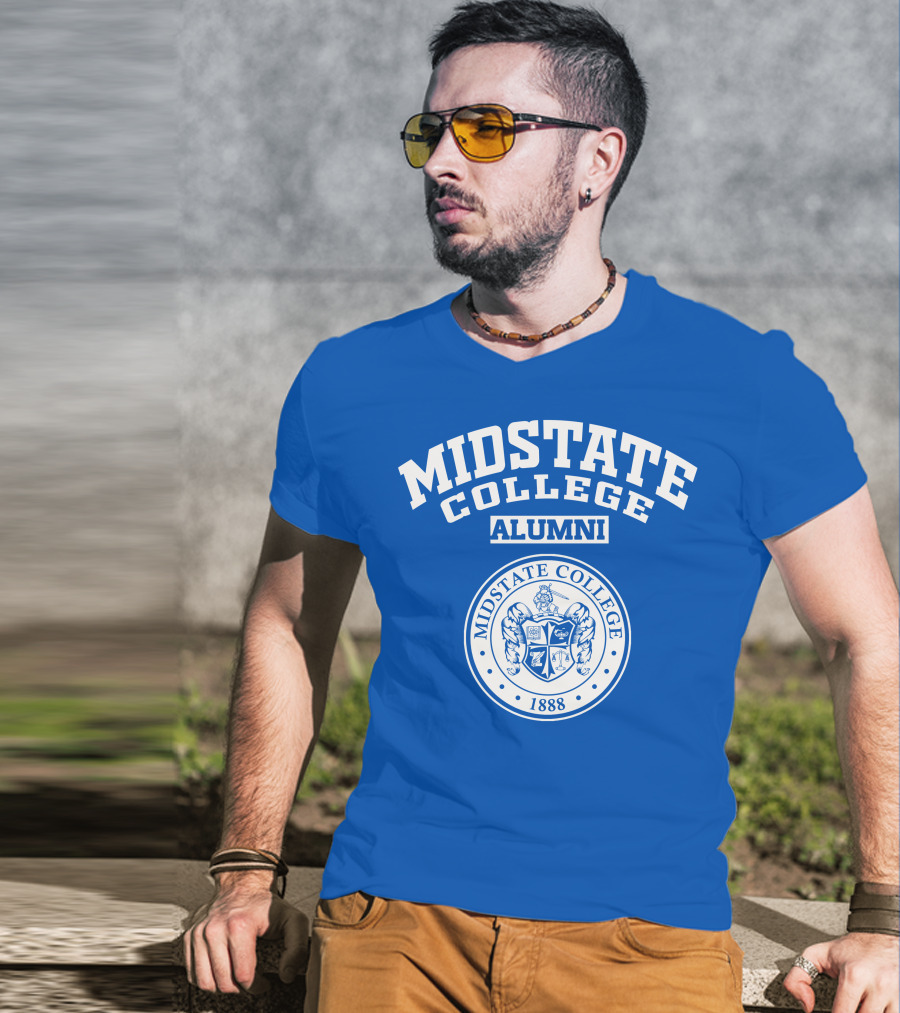 Midstate College Alumni 1888 Crest Emblem T-Shirt