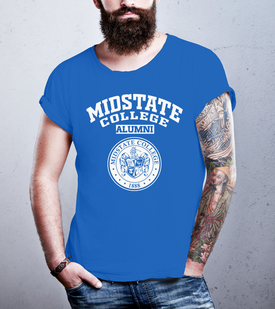 Midstate College Alumni 1888 Crest Emblem T-Shirt