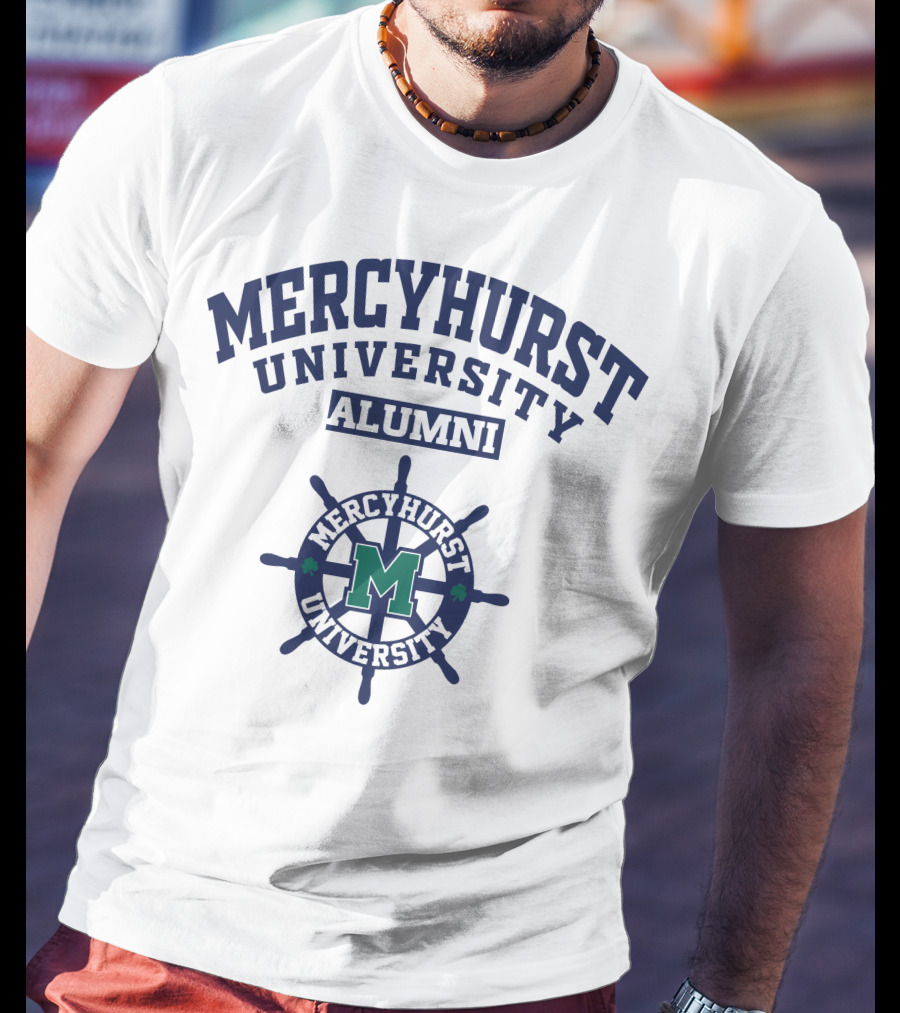 Mercyhurst University Alumni Wheel Logo With M T-Shirt