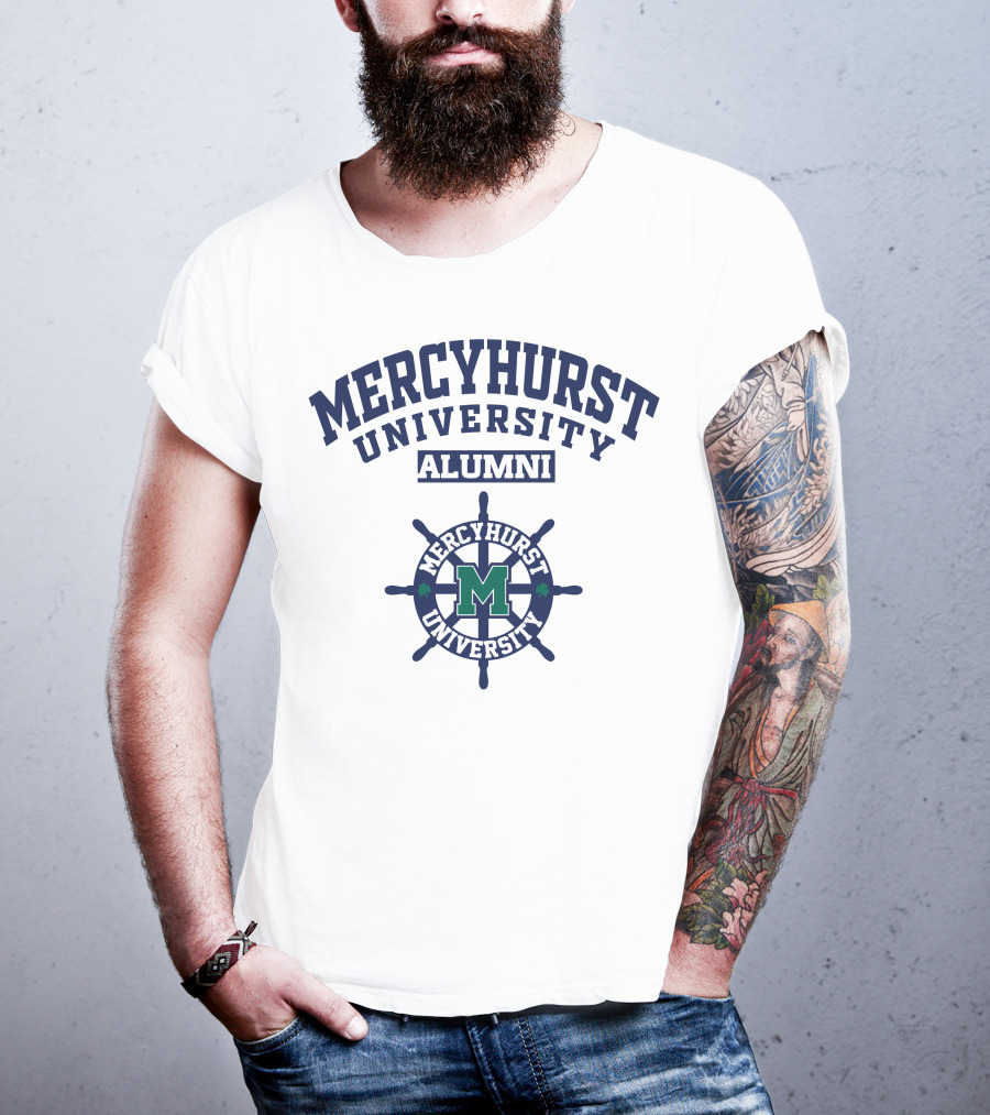 Mercyhurst University Alumni Wheel Logo With M T-Shirt