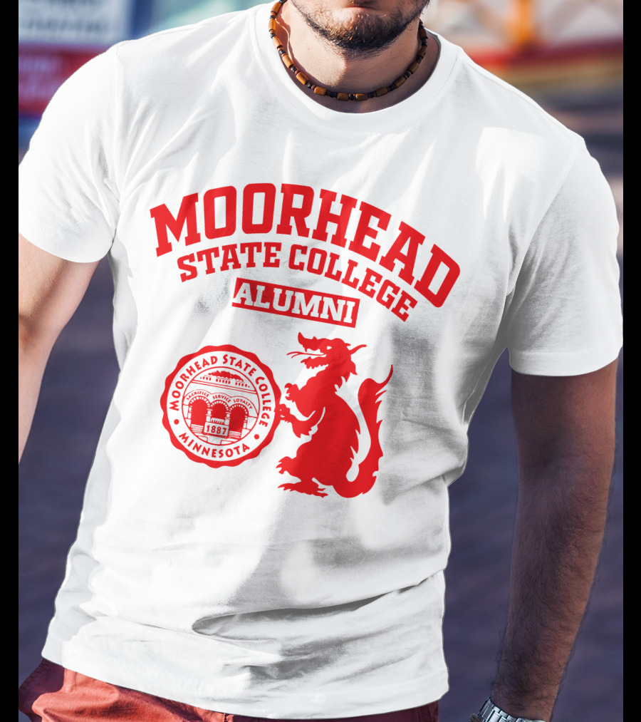 Moorhead State College Alumni Minnesota 1887 Red Dragon T-Shirt