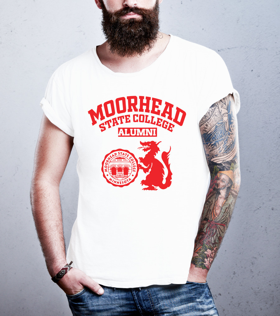 Moorhead State College Alumni Minnesota 1887 Red Dragon T-Shirt