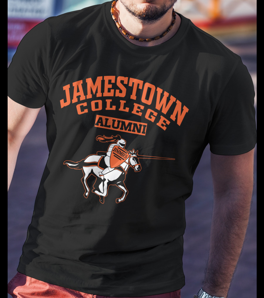 Jamestown College Alumni Jimmies Riding Knight T-Shirt