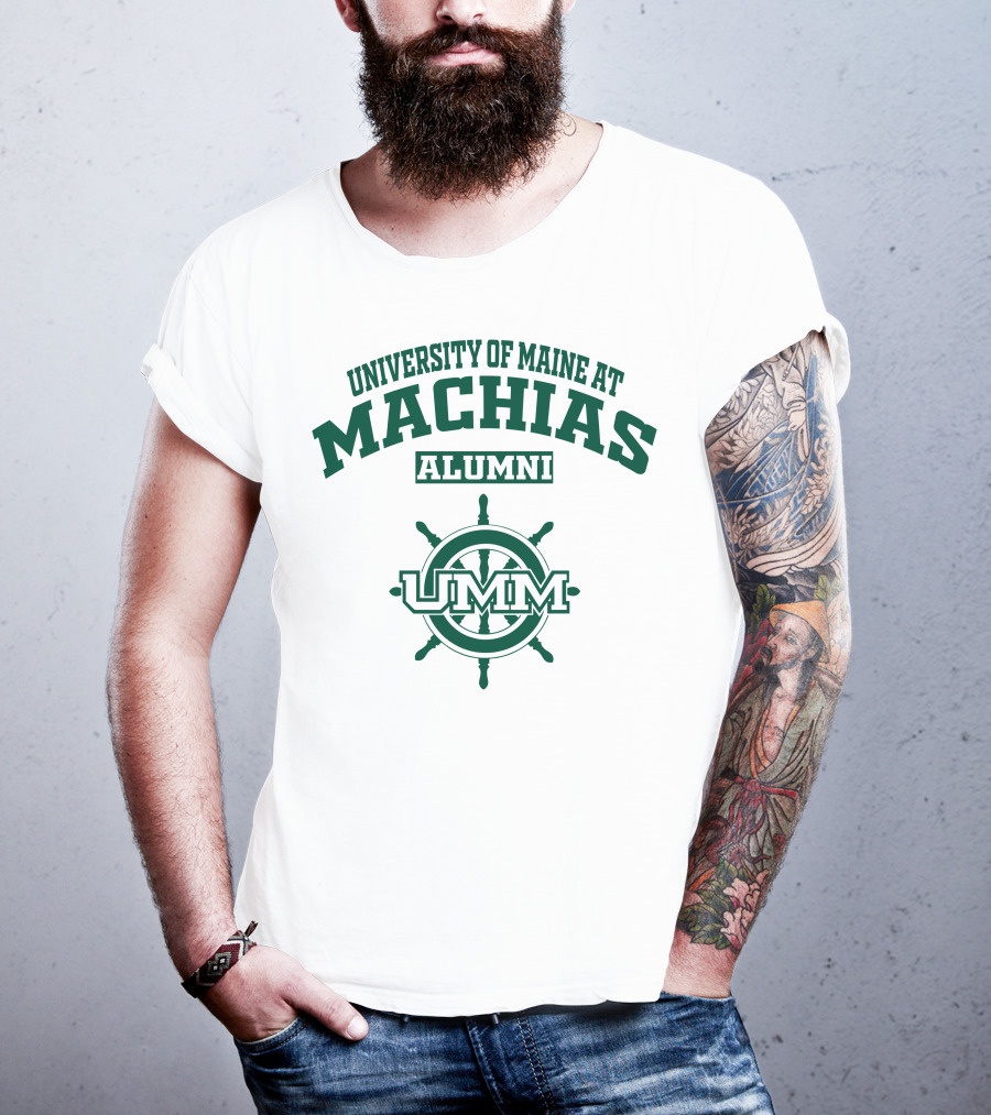 University Of Maine At Machias UMM Alumni Ship Wheel T-Shirt