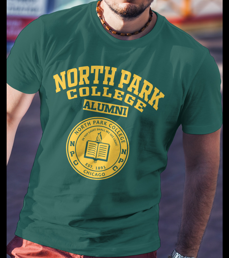 North Park College Alumni NPC Est. 1891 Chicago Logo In Thy Light Shall We See Light T-Shirt