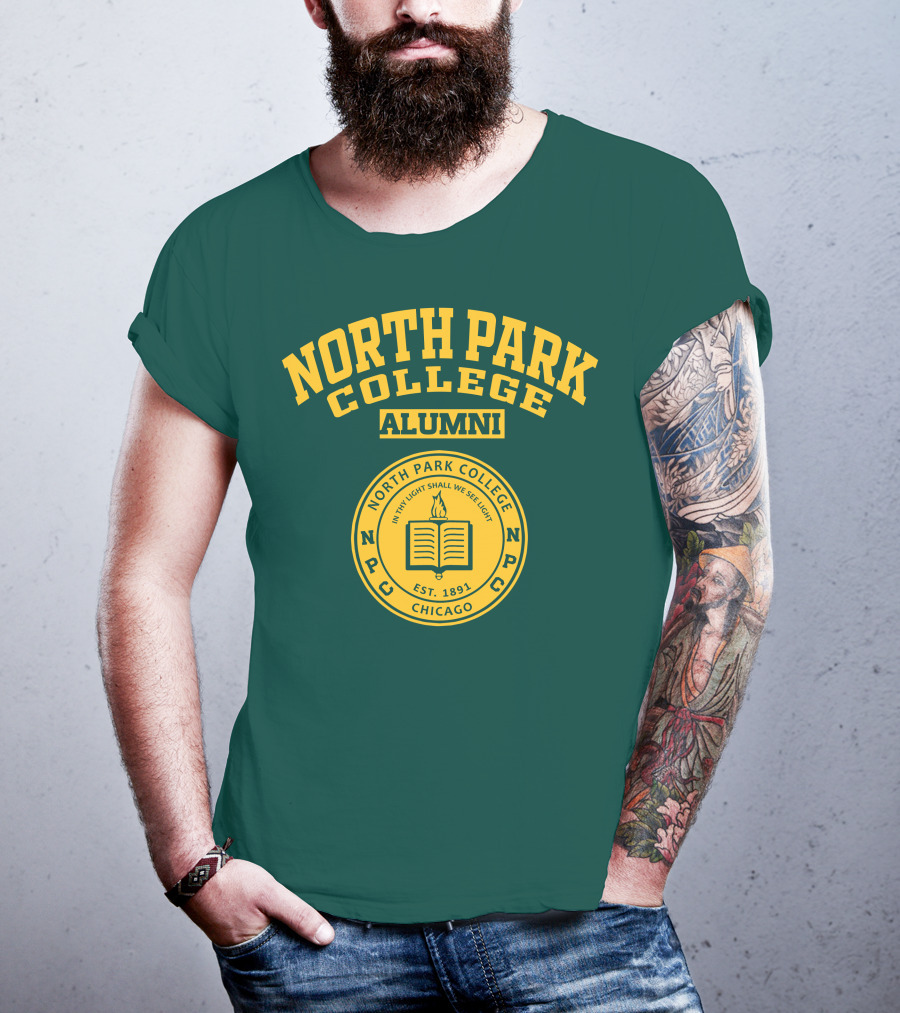 North Park College Alumni NPC Est. 1891 Chicago Logo In Thy Light Shall We See Light T-Shirt