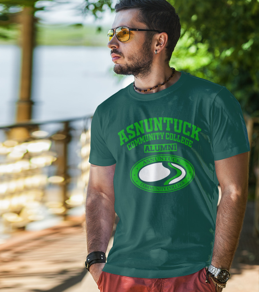 Asnuntuck Community College Alumni With Oval Emblem T-Shirt