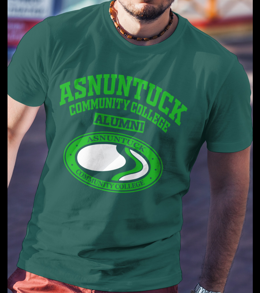 Asnuntuck Community College Alumni With Oval Emblem T-Shirt