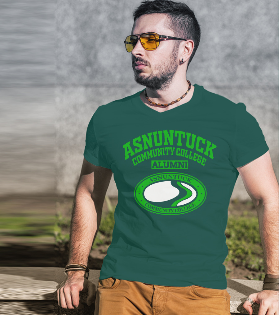 Asnuntuck Community College Alumni With Oval Emblem T-Shirt