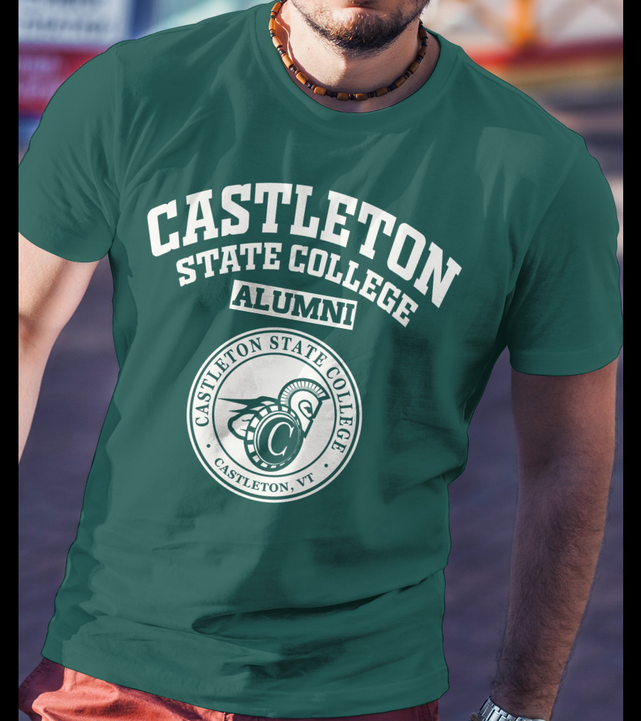 Castleton State College Alumni Spartan Emblem Castleton VT T-Shirt