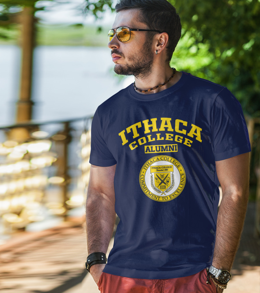 Ithaca College Alumni Commitment To Excellence Founded 1892 Emblem T-Shirt