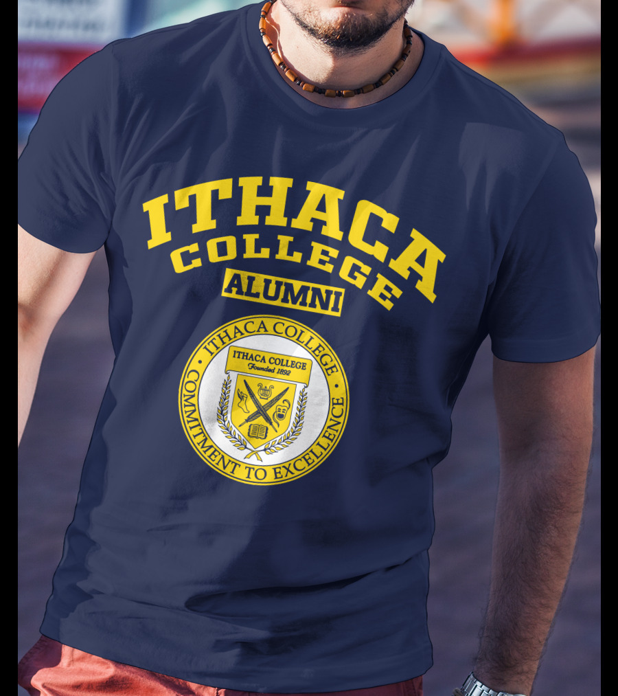 Ithaca College Alumni Commitment To Excellence Founded 1892 Emblem T-Shirt