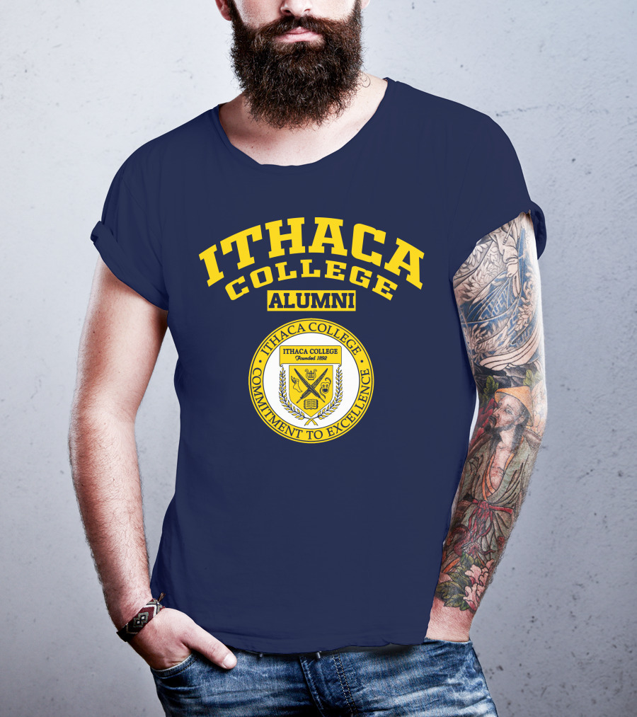 Ithaca College Alumni Commitment To Excellence Founded 1892 Emblem T-Shirt