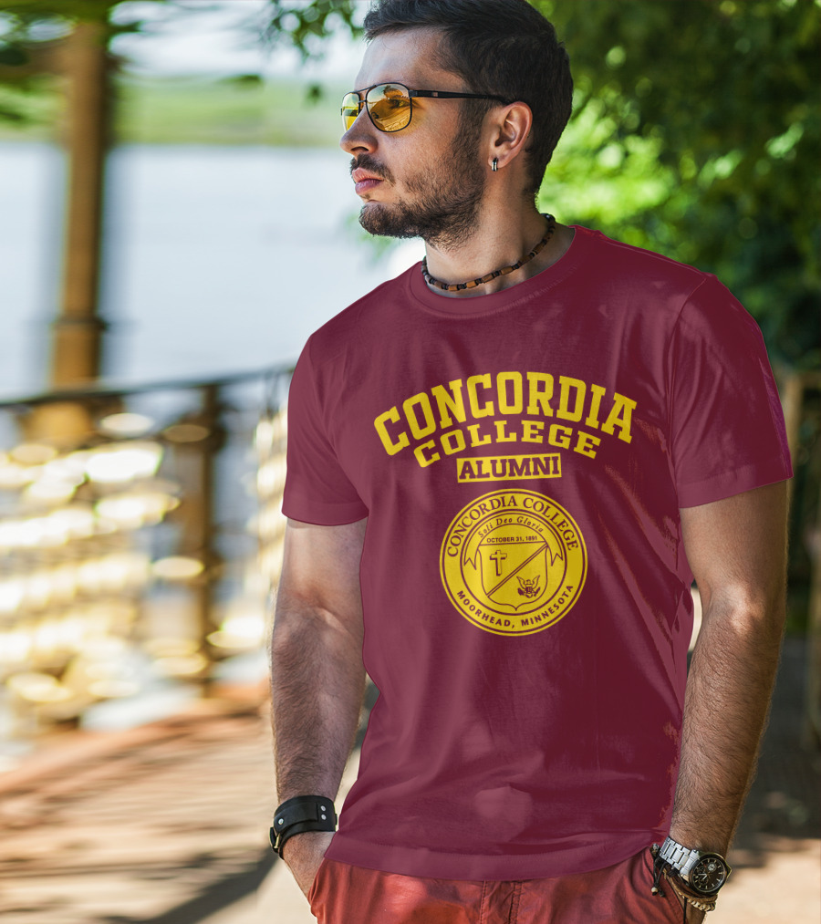 Concordia College Alumni Moorhead Minnesota Seal Soli Deo Gloria October 31 1891 T-Shirt