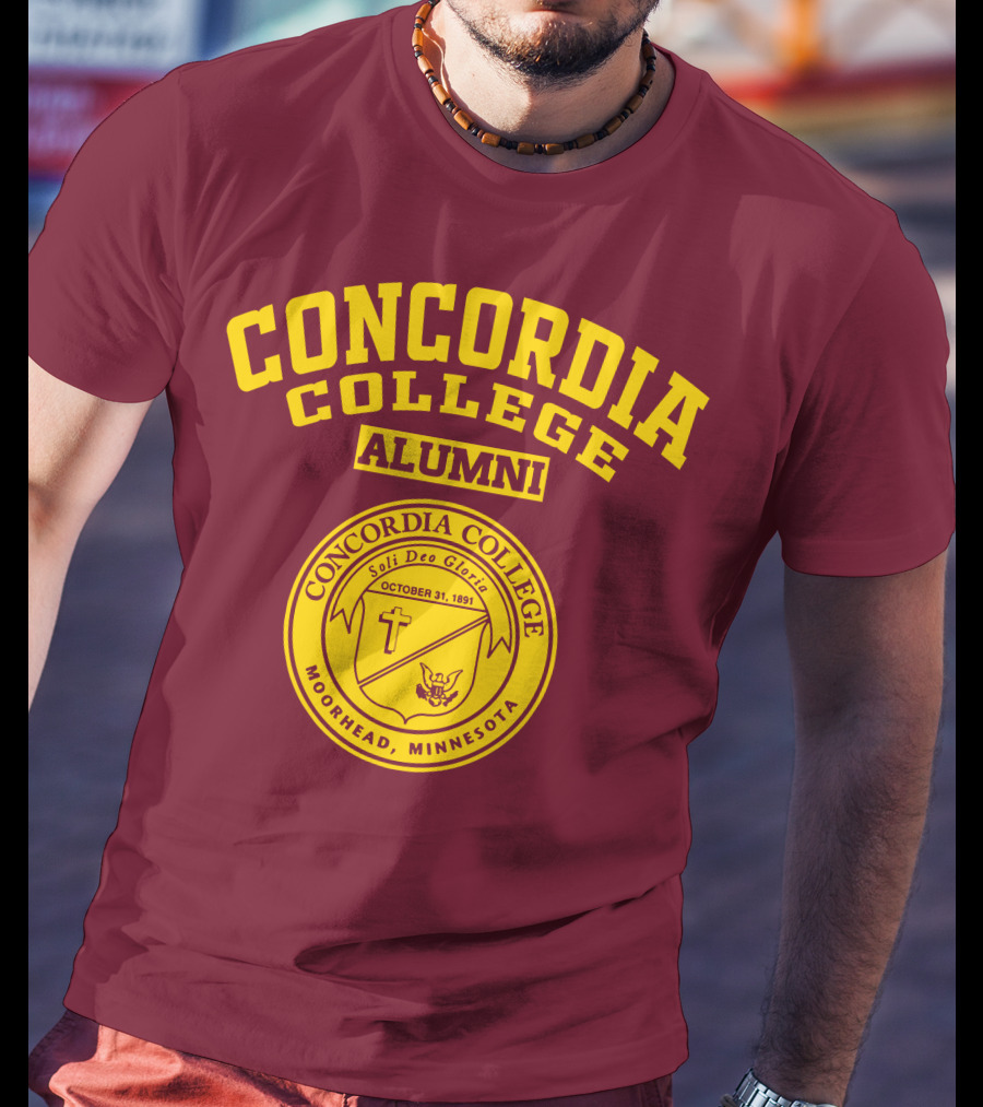 Concordia College Alumni Moorhead Minnesota Seal Soli Deo Gloria October 31 1891 T-Shirt