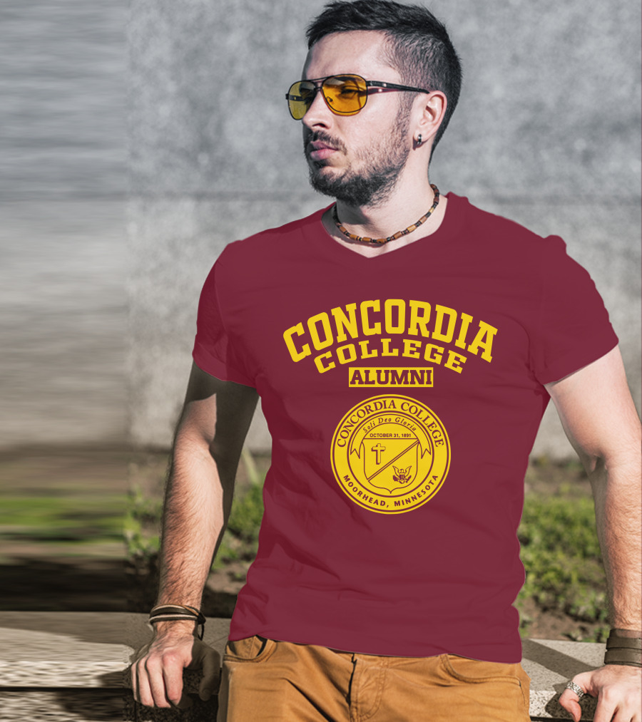 Concordia College Alumni Moorhead Minnesota Seal Soli Deo Gloria October 31 1891 T-Shirt
