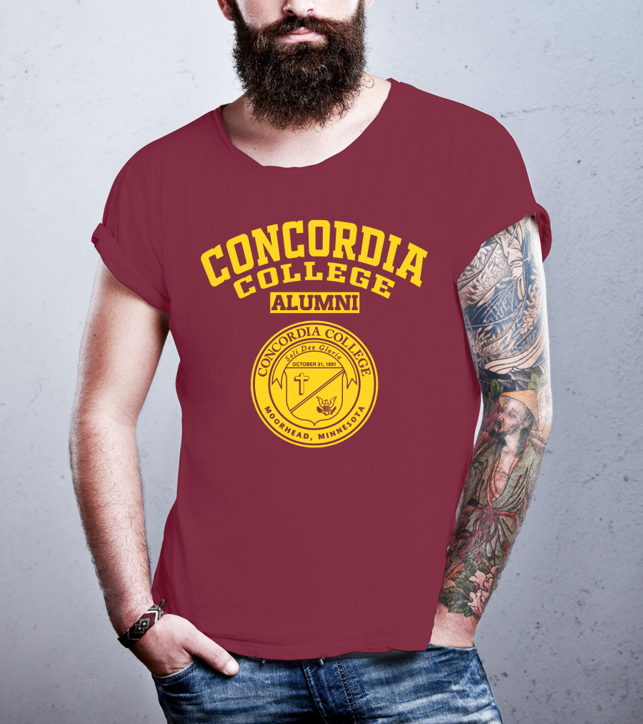 Concordia College Alumni Moorhead Minnesota Seal Soli Deo Gloria October 31 1891 T-Shirt