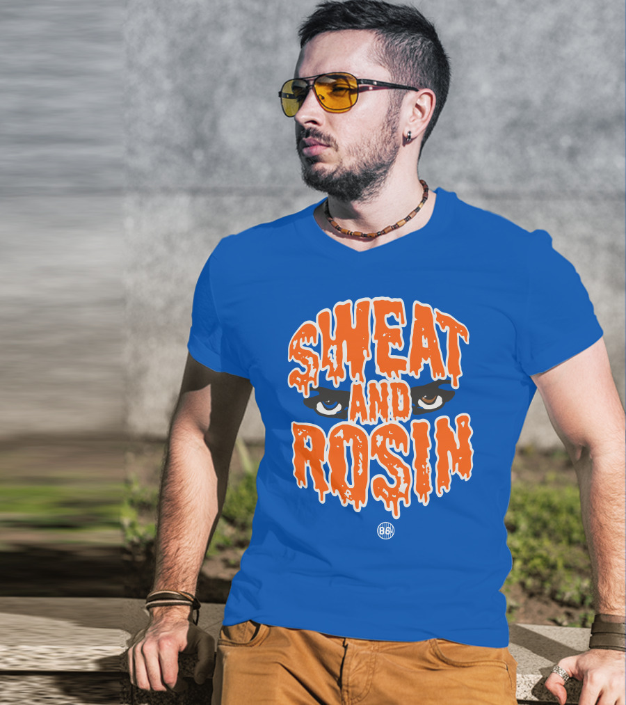 SWEAT AND ROSIN Eyes Dripping Orange 86 T-Shirt
