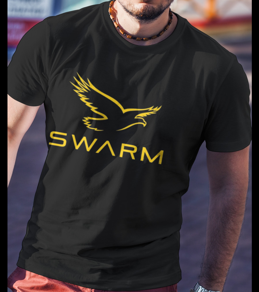 SWARM Hawk Logo Yellow Black T-Shirt