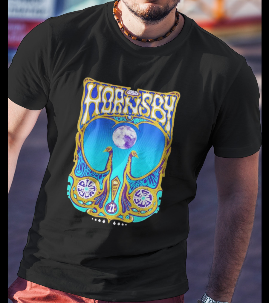 Bruce Hornsby Vintage Music Art With New York Psychedelic Blue Moon T-Shirt