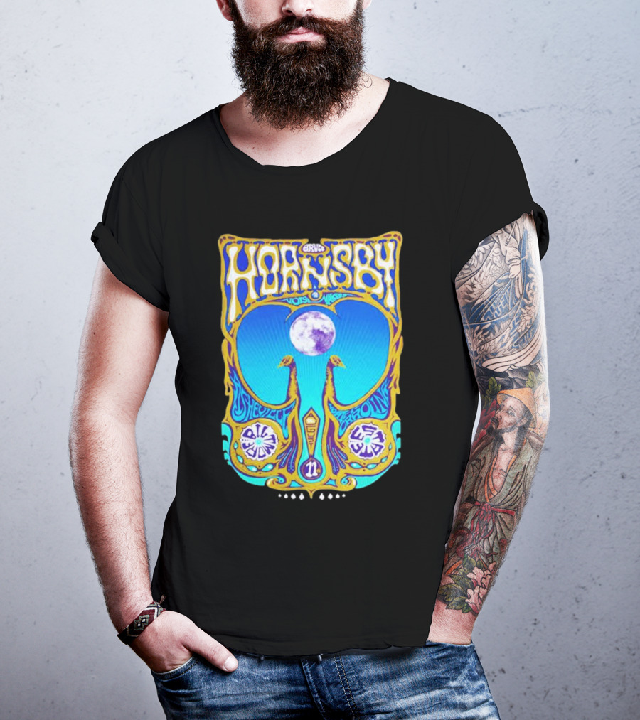 Bruce Hornsby Vintage Music Art With New York Psychedelic Blue Moon T-Shirt