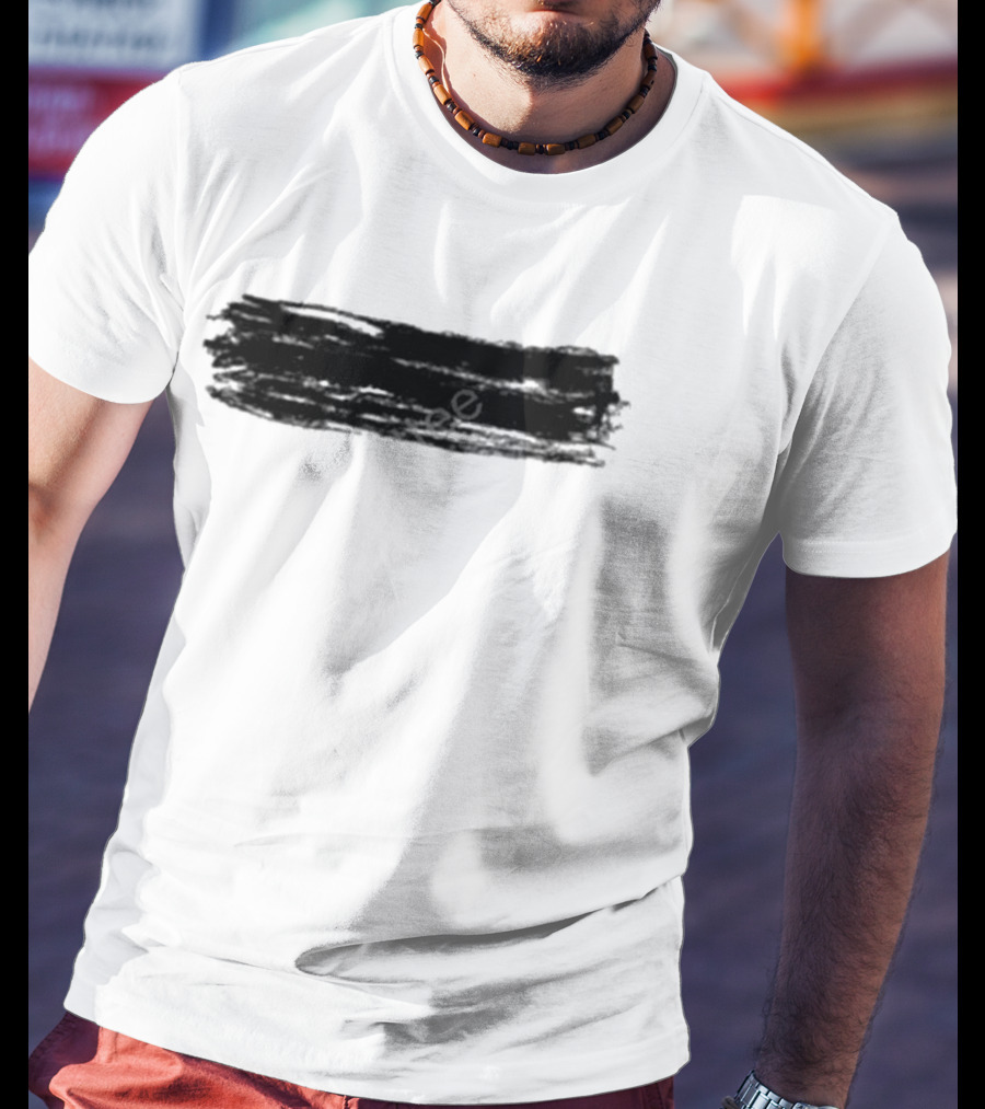 Teddysphotos Yellow Subtract Black Brushstroke Iconic T-Shirt