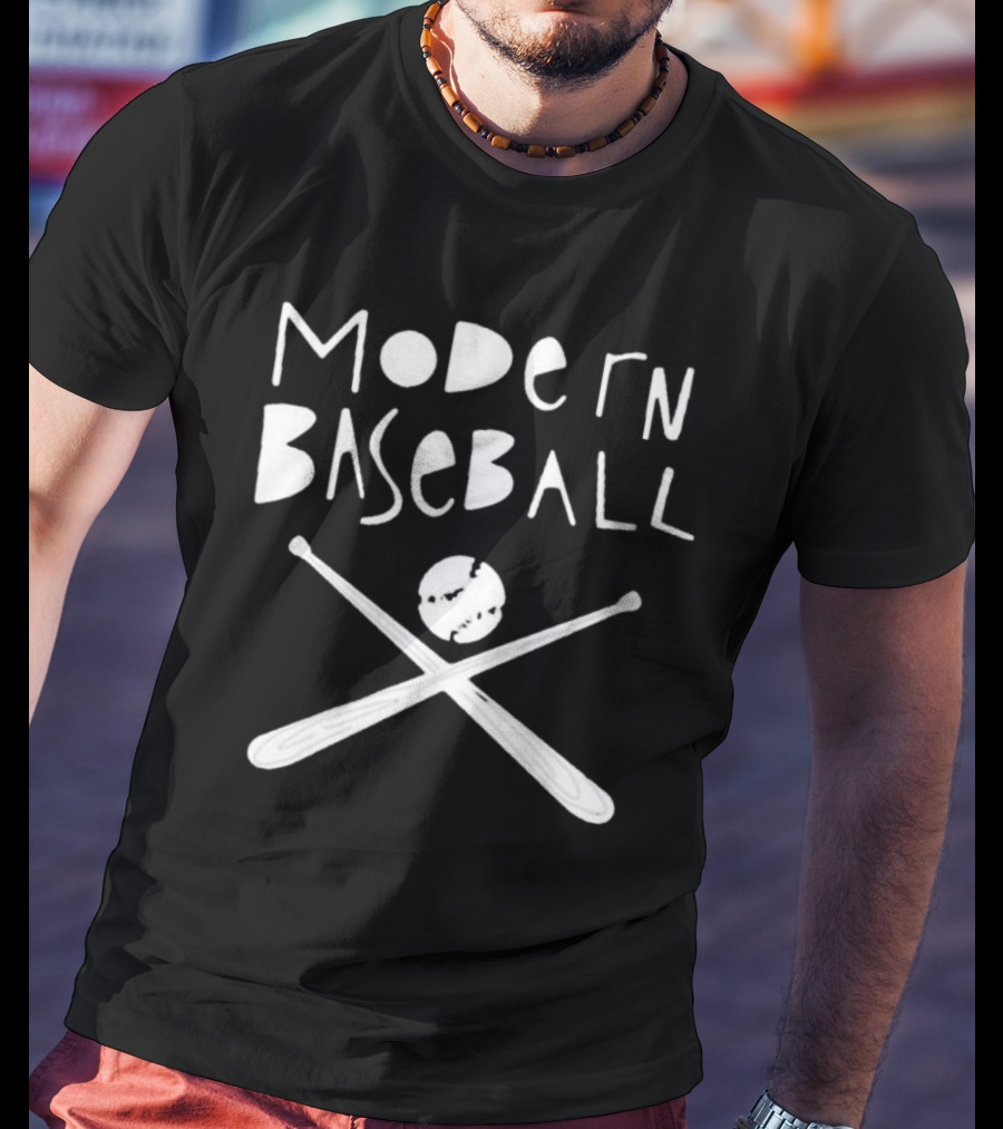 Modern Baseball Crossed Bats And Ball T-Shirt