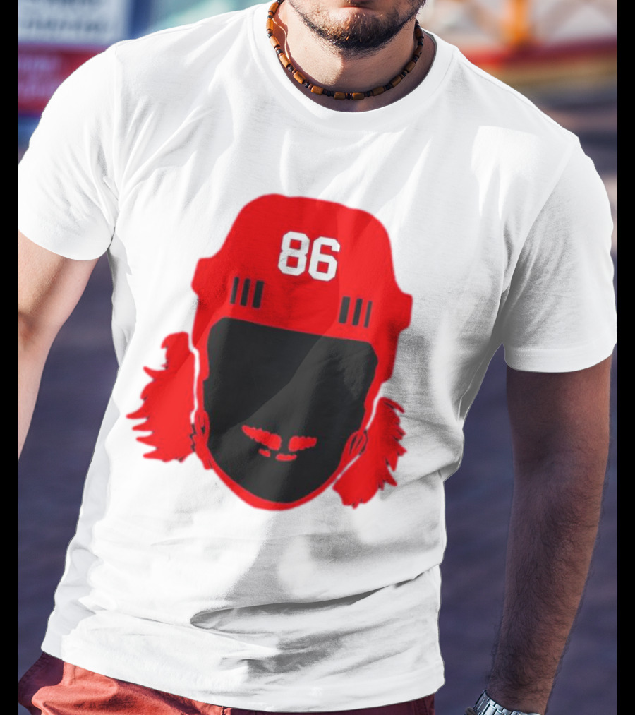 Spittin Chiclets Nj 86 Hockey Helmet T-Shirt