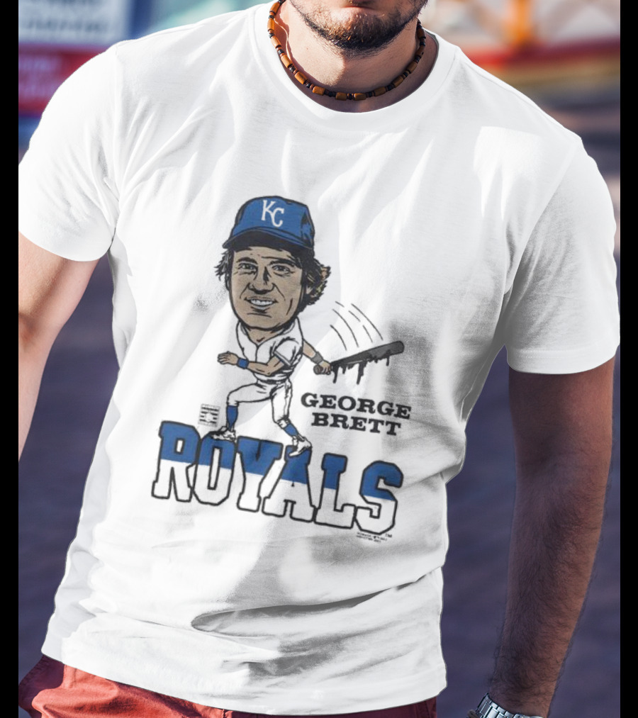 Royals George Brett KC Vintage Caricature T-Shirt