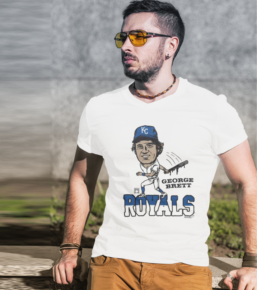 Royals George Brett KC Vintage Caricature T-Shirt