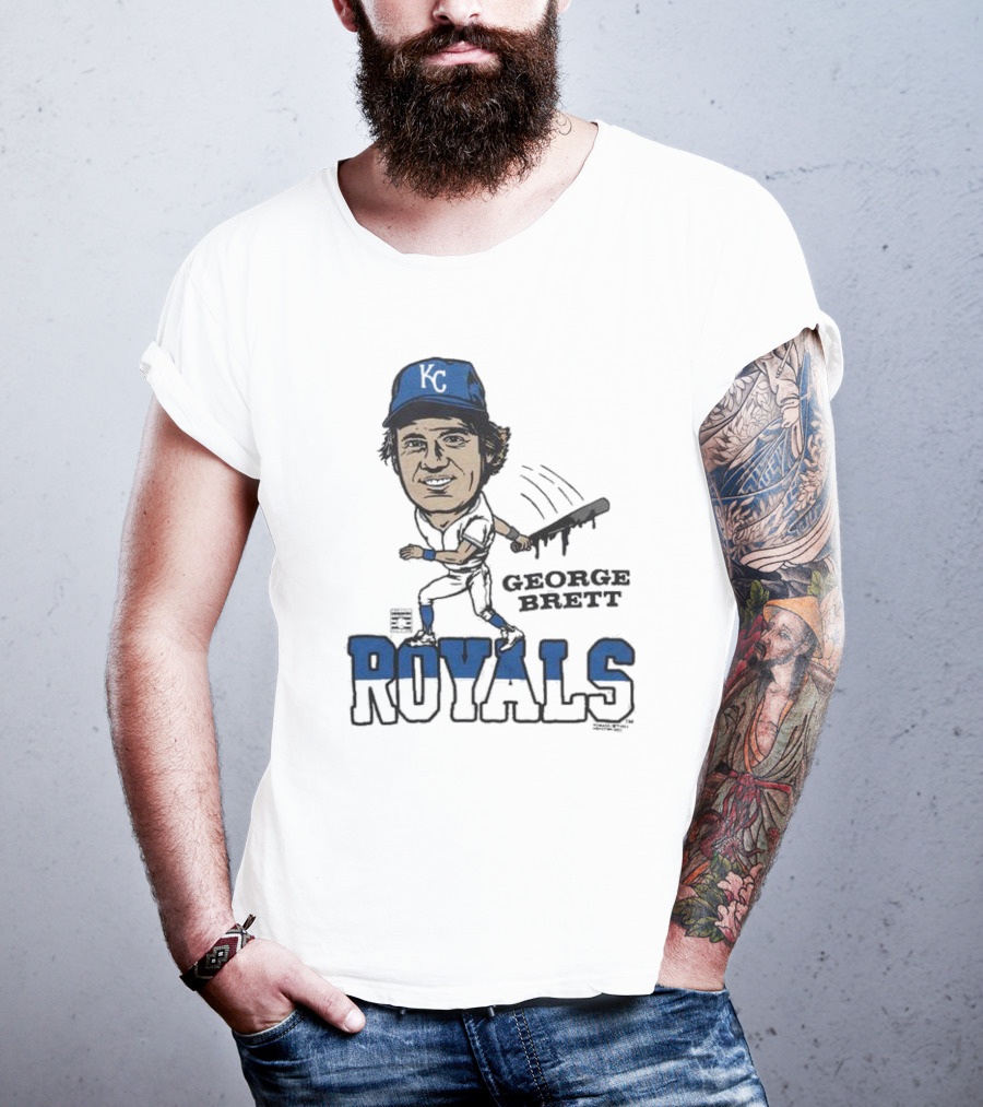 Royals George Brett KC Vintage Caricature T-Shirt