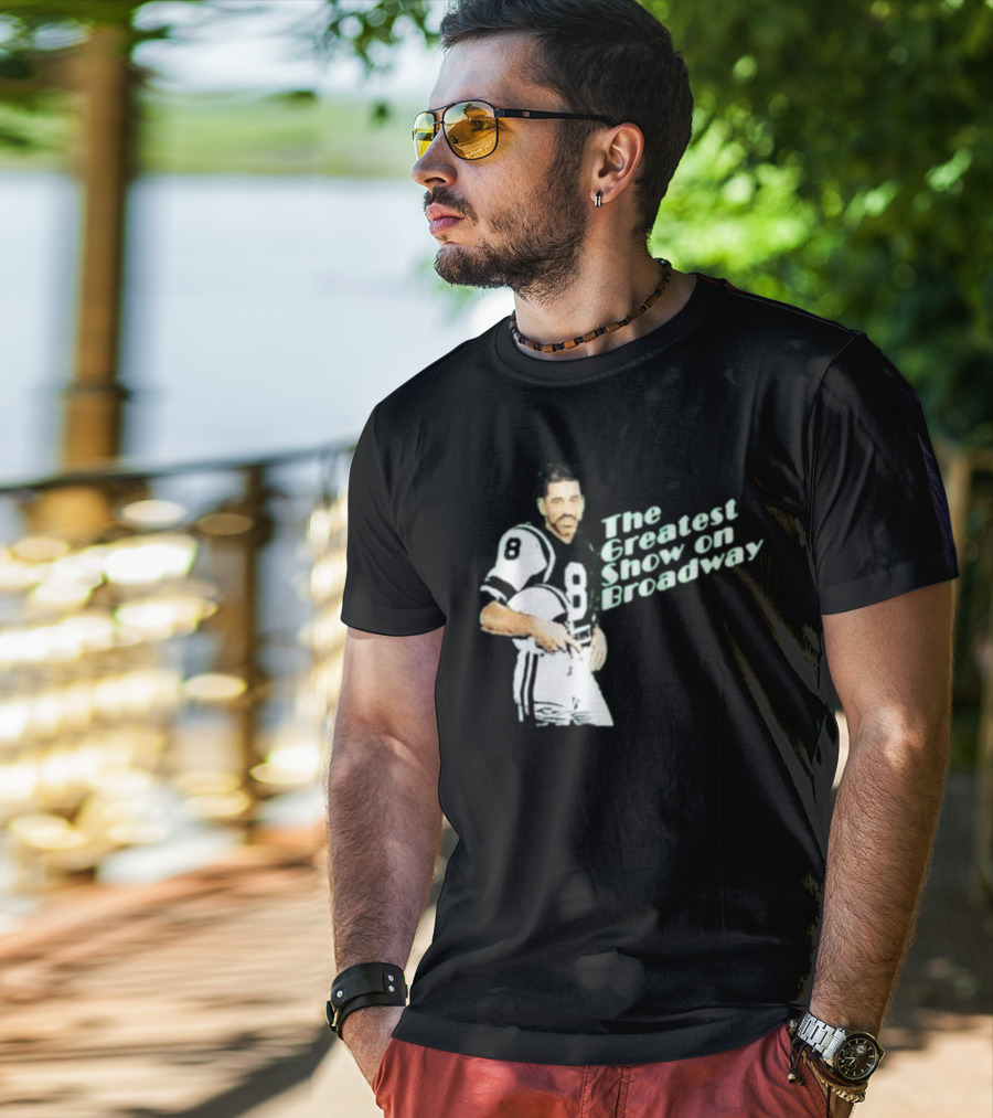 The Greatest Show On Broadway Football Icon With Number 8 Jersey T-Shirt