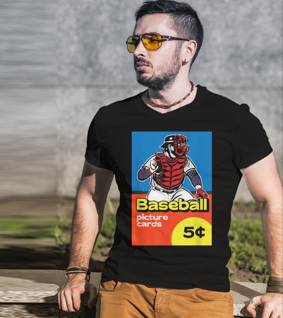 Baseball Picture Cards 5¢ Catcher T-Shirt