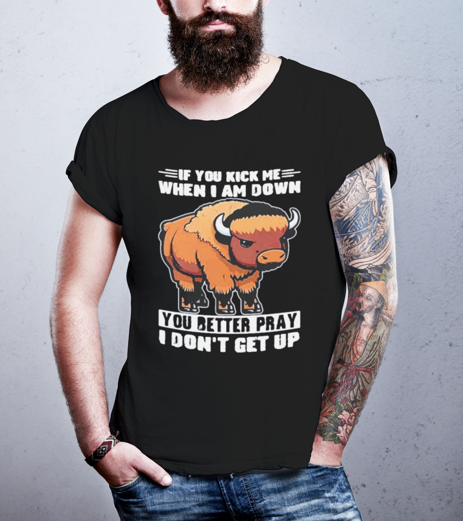 Buffalo If You Kick Me When I Am Down You Better Pray I Don’t Get Up T-Shirt