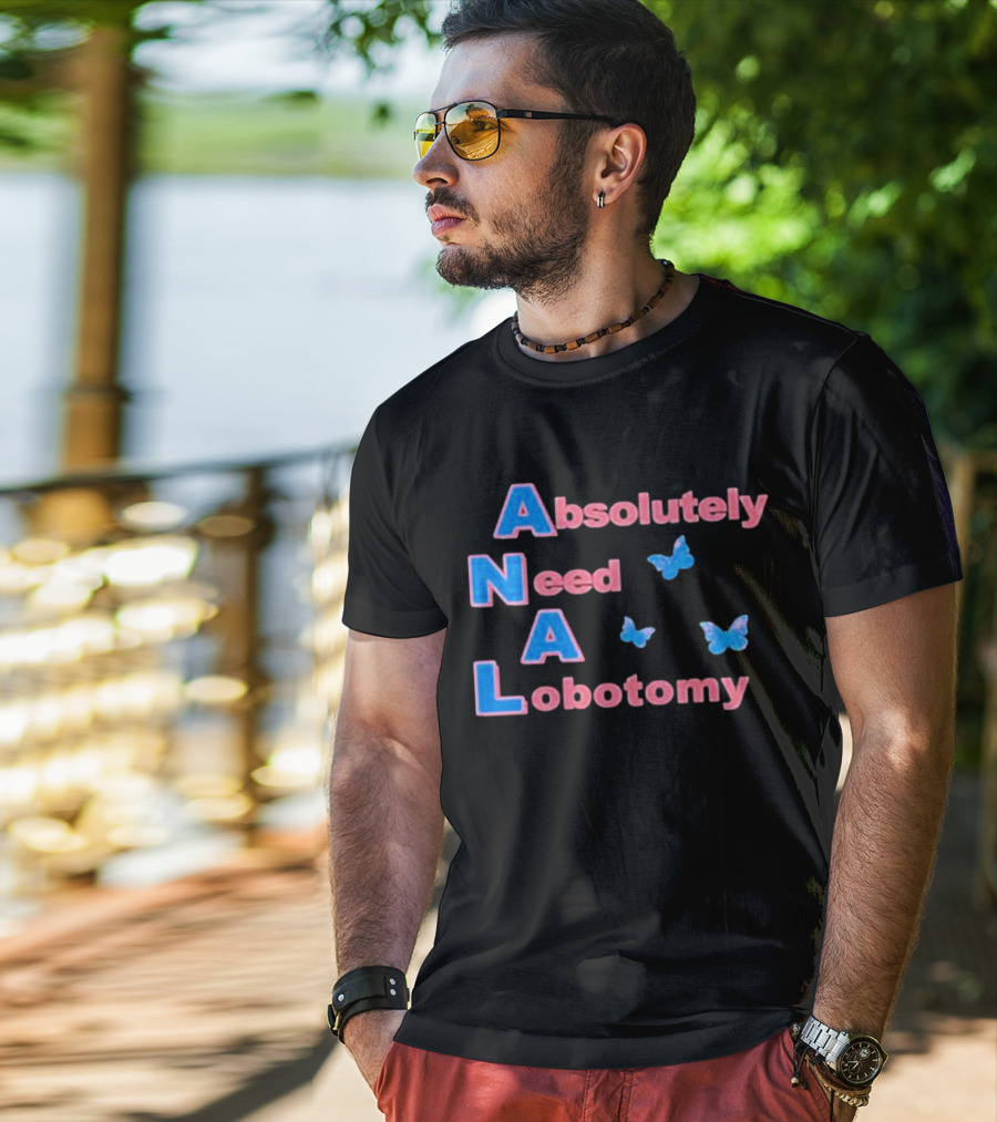 Absolutely Need A Lobotomy Y2k Butterfly T-Shirt