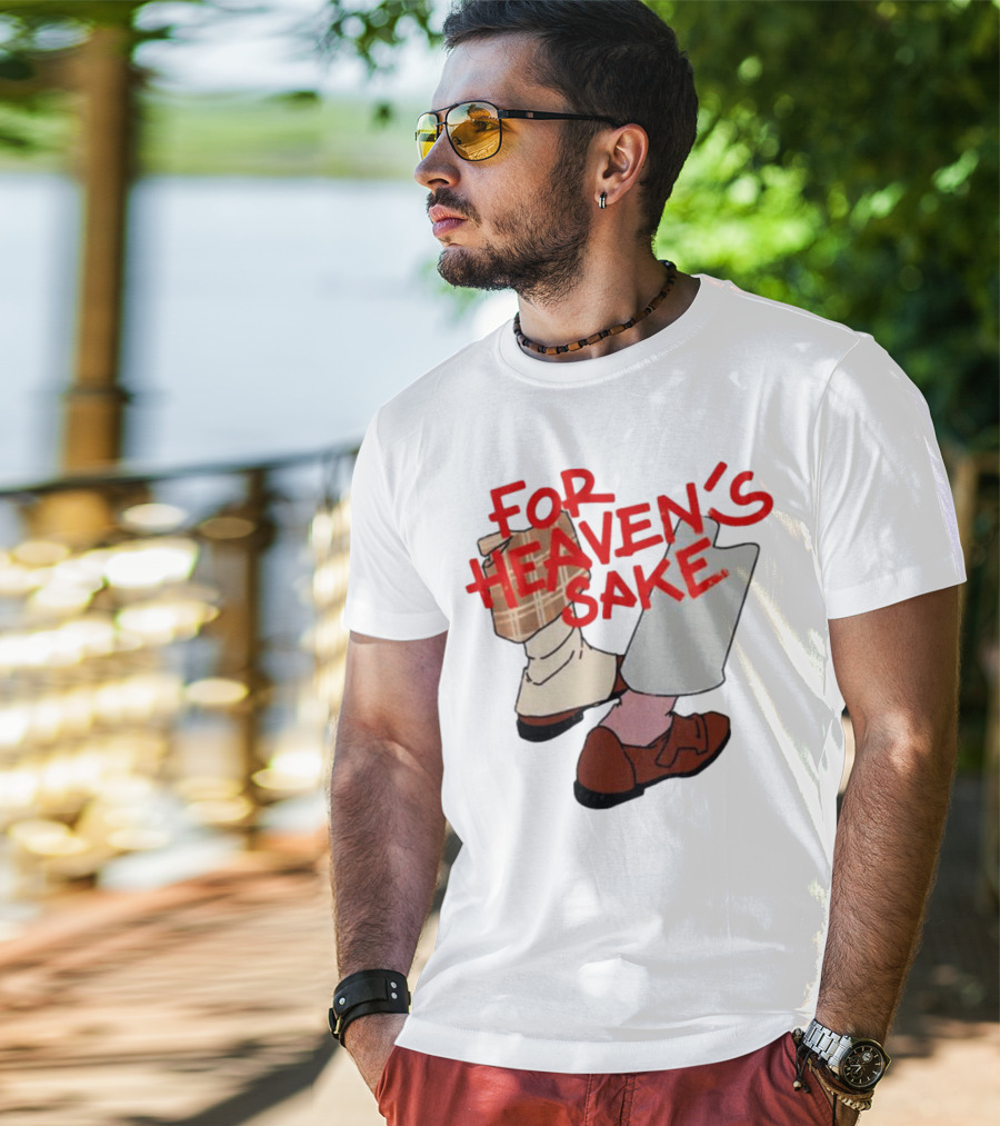 For Heaven's Sake Good Omens Walking Shoes T-Shirt