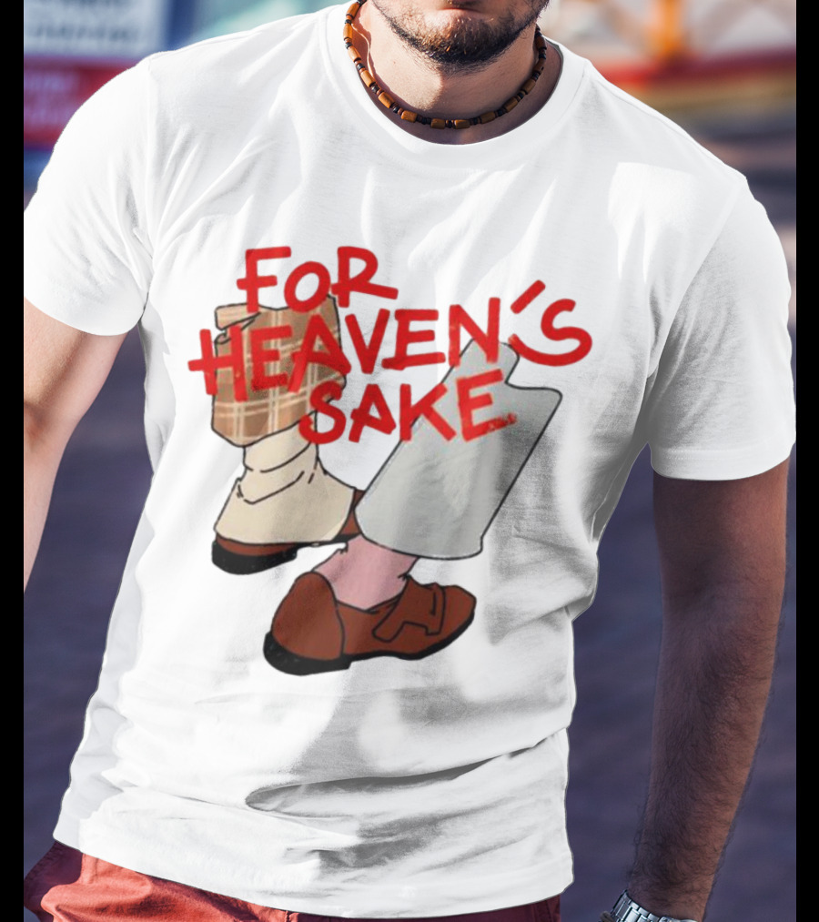 For Heaven's Sake Good Omens Walking Shoes T-Shirt