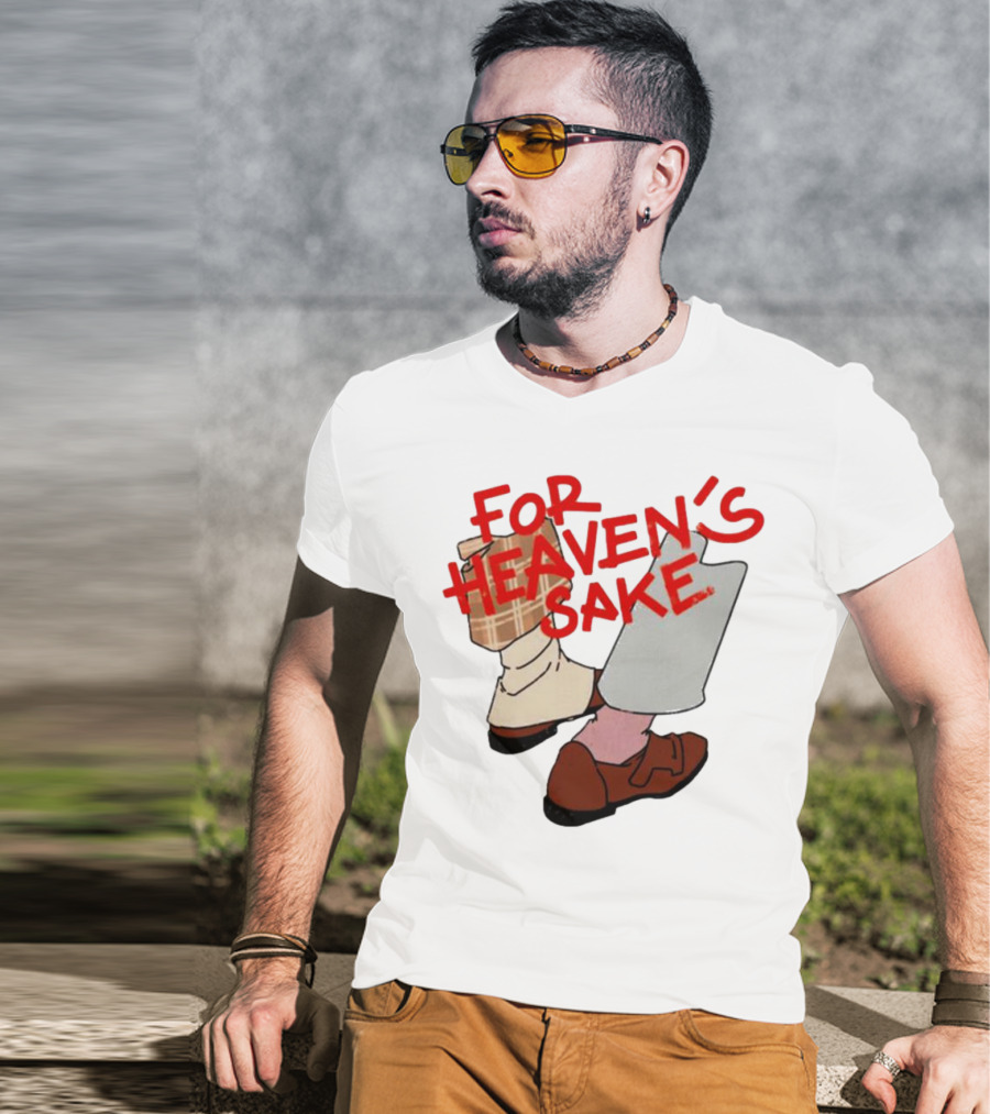 For Heaven's Sake Good Omens Walking Shoes T-Shirt