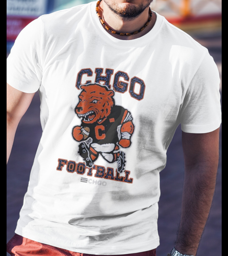 CHGO Football Bear Mascot Chicago Football T-Shirt