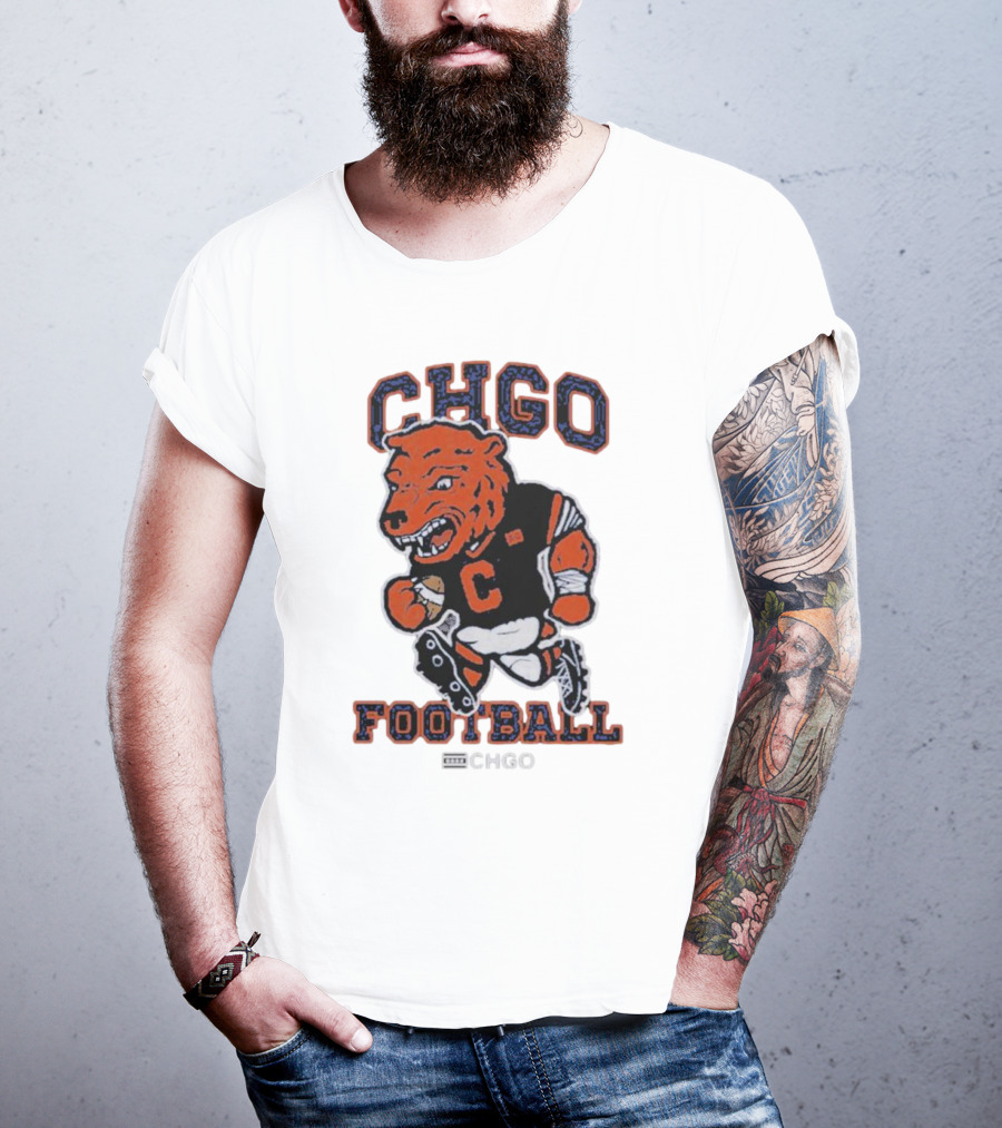 CHGO Football Bear Mascot Chicago Football T-Shirt