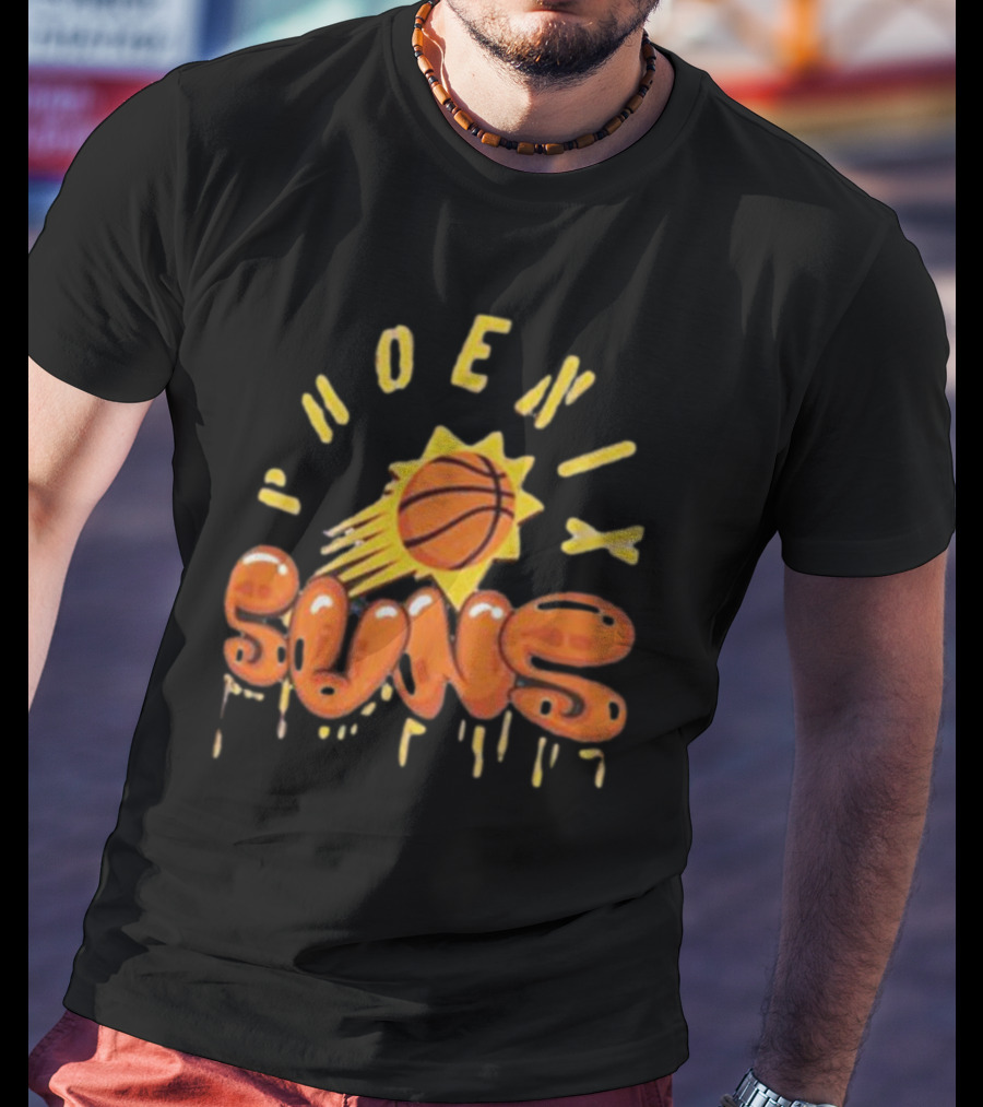 Phoenix Suns Stadium Street Art Dark Crystal Washed Suns Logo Basketball Blast T-Shirt