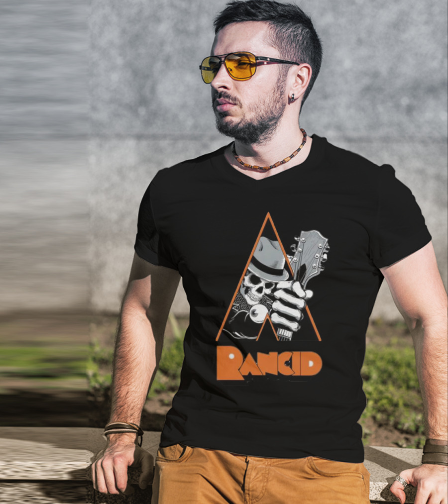 Pvnx Rancid Skull Guitar Fedora T-Shirt