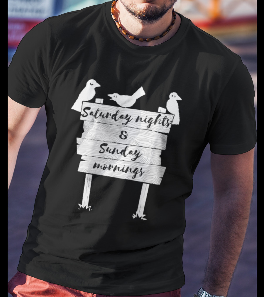 Saturday Nights And Sunday Mornings Counting Crows Band Birds Sign T-Shirt