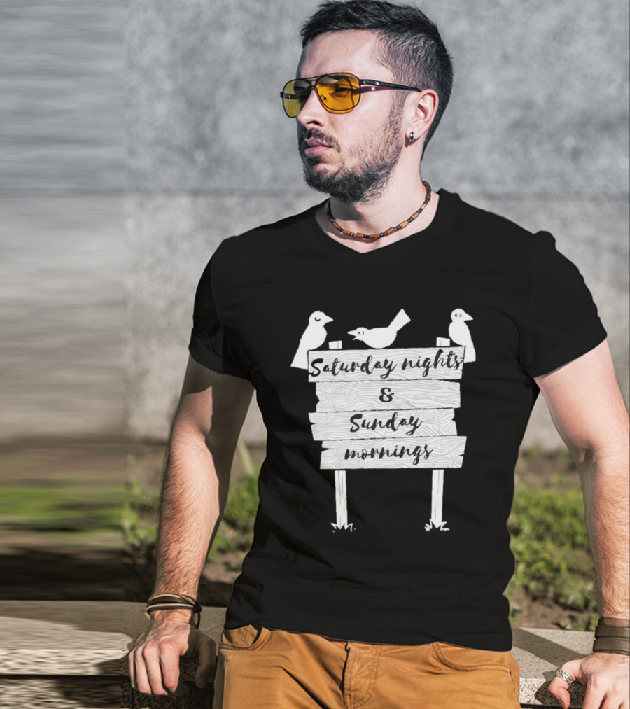 Saturday Nights And Sunday Mornings Counting Crows Band Birds Sign T-Shirt
