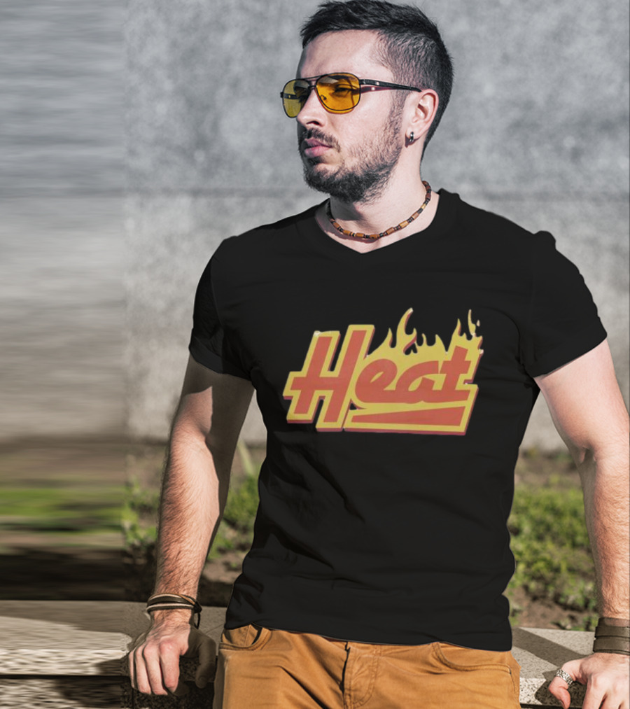Court Culture Heat Flames Basketball Enthusiast T-Shirt