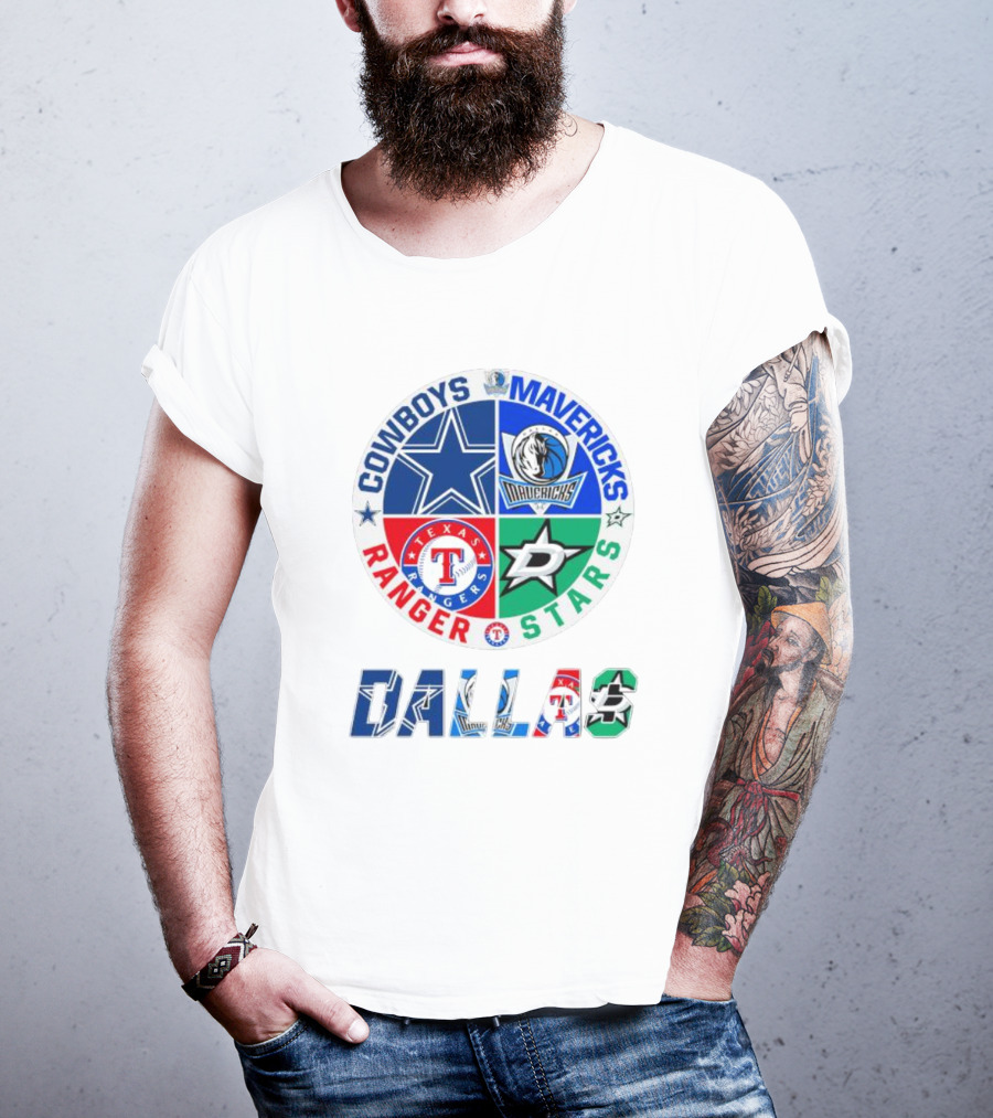 Dallas Cowboys Mavericks Rangers Stars T-Shirt